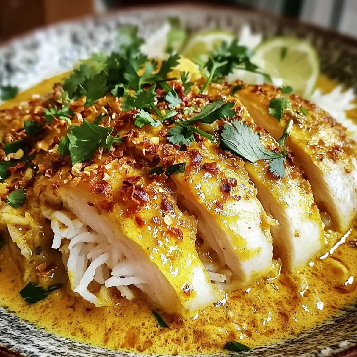 Coconut Lime Fish Curry with Jasmine Rice