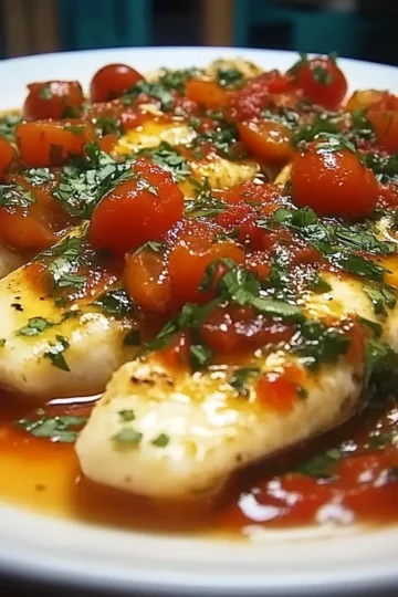 Cod Fillets with Cherry Tomato Sauce