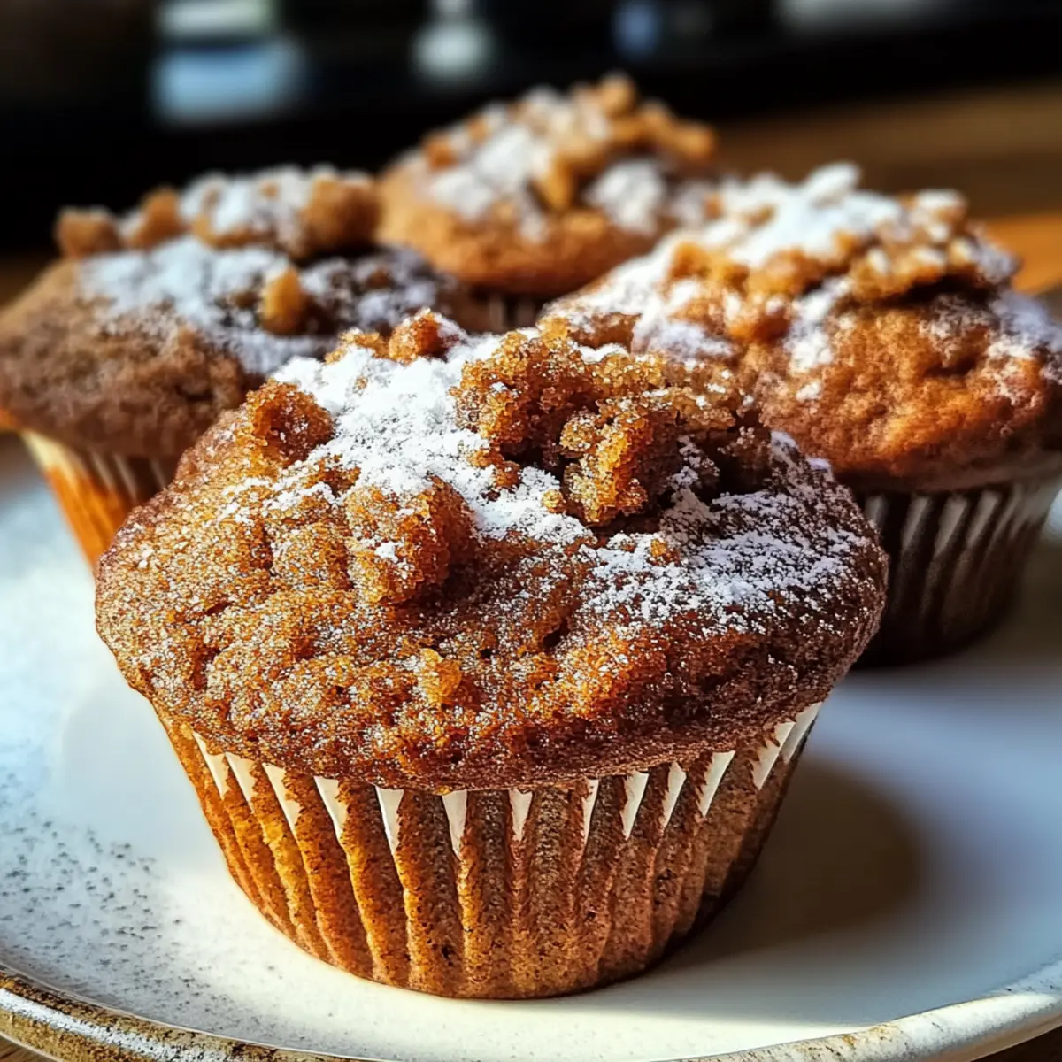 Cozy Gingerbread Coffeecake Muffins