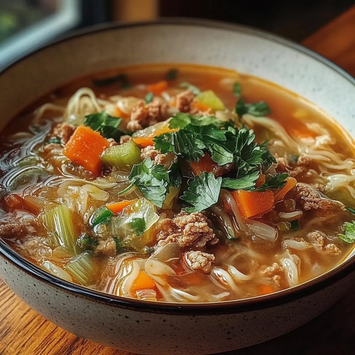 Cozy One-Pot Egg Roll Soup