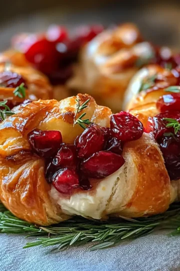 Cranberry Brie Crescent Ring