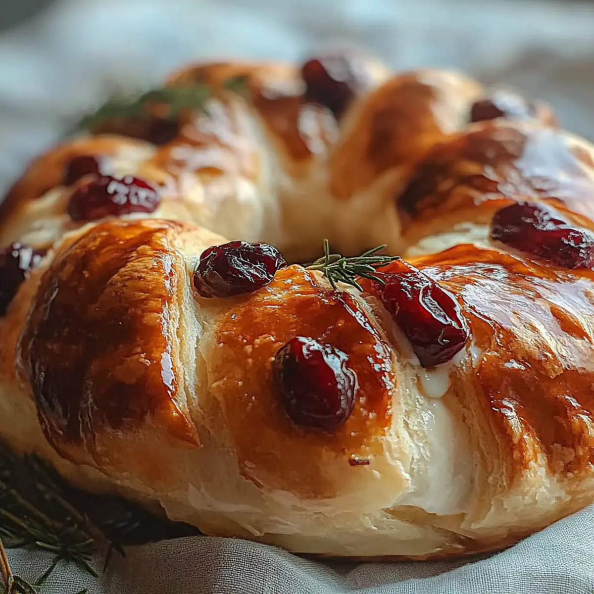Cranberry Brie Crescent Ring