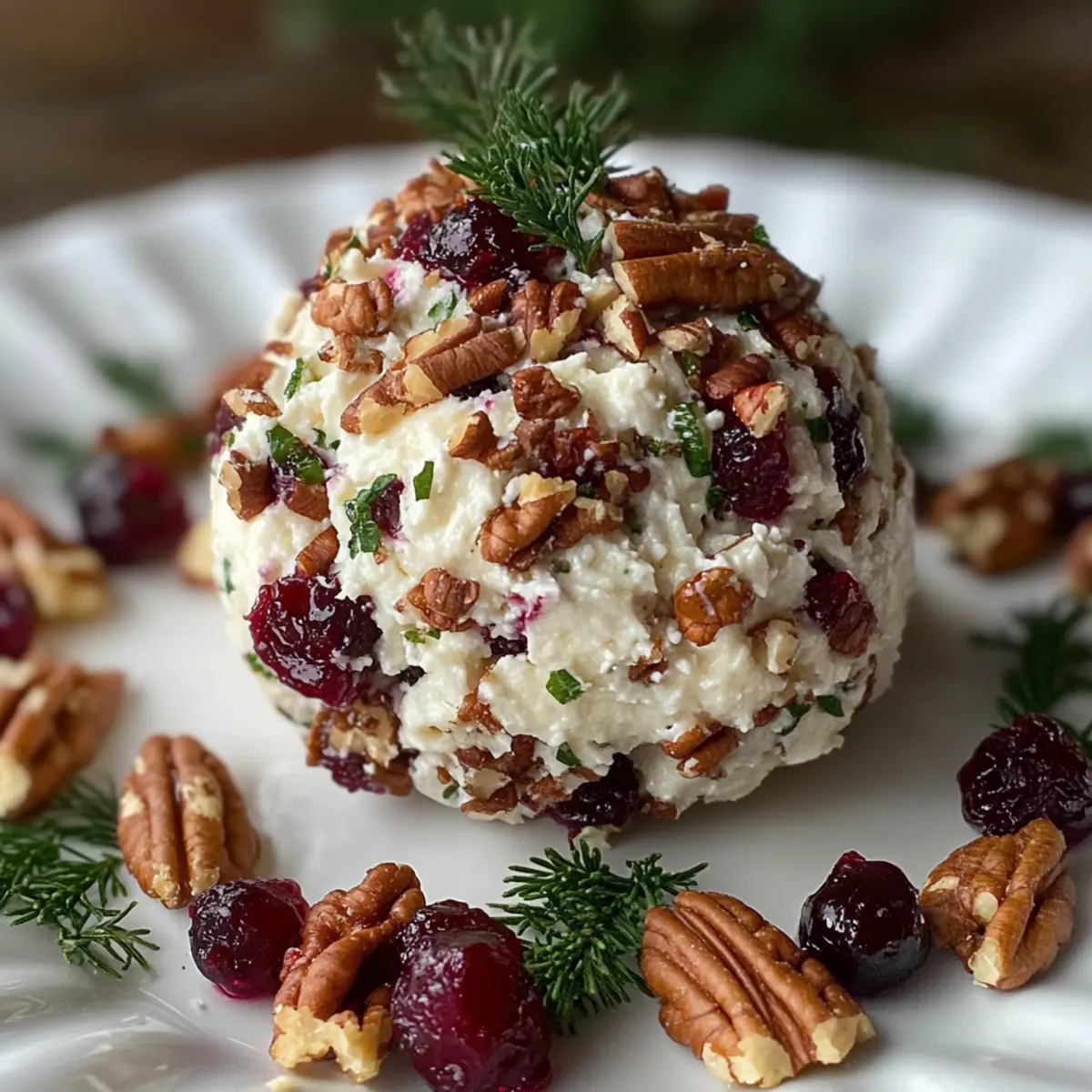 Cranberry Pecan Goat Cheese Ball
