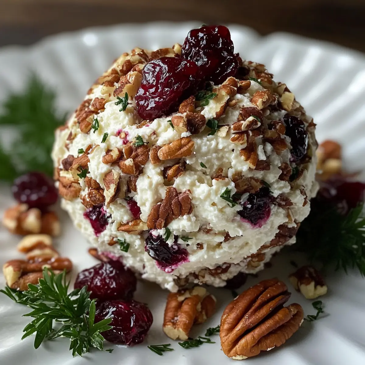 Cranberry Pecan Goat Cheese Ball