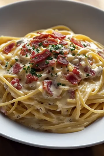 Cream Spaghetti with Bacon