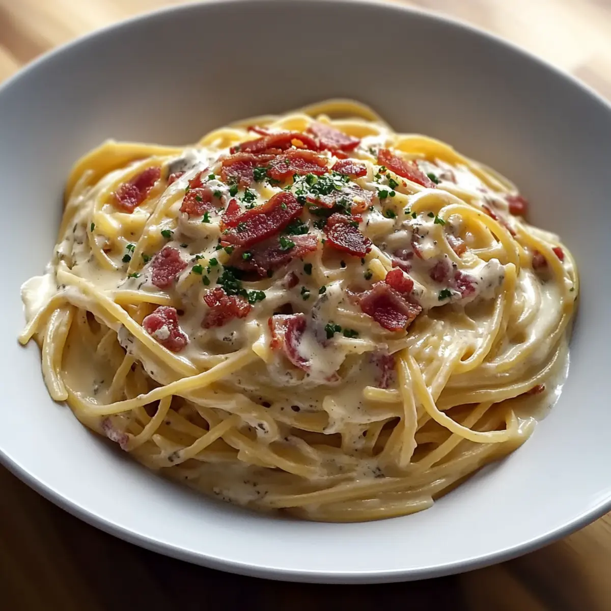 Cream Spaghetti with Bacon