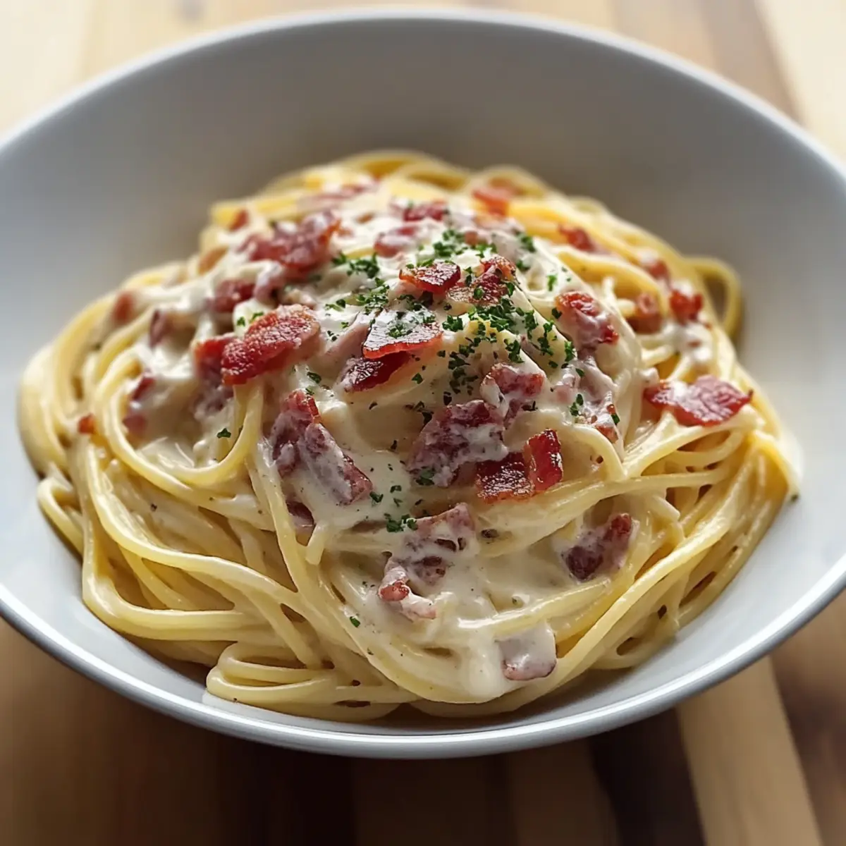 Cream Spaghetti with Bacon