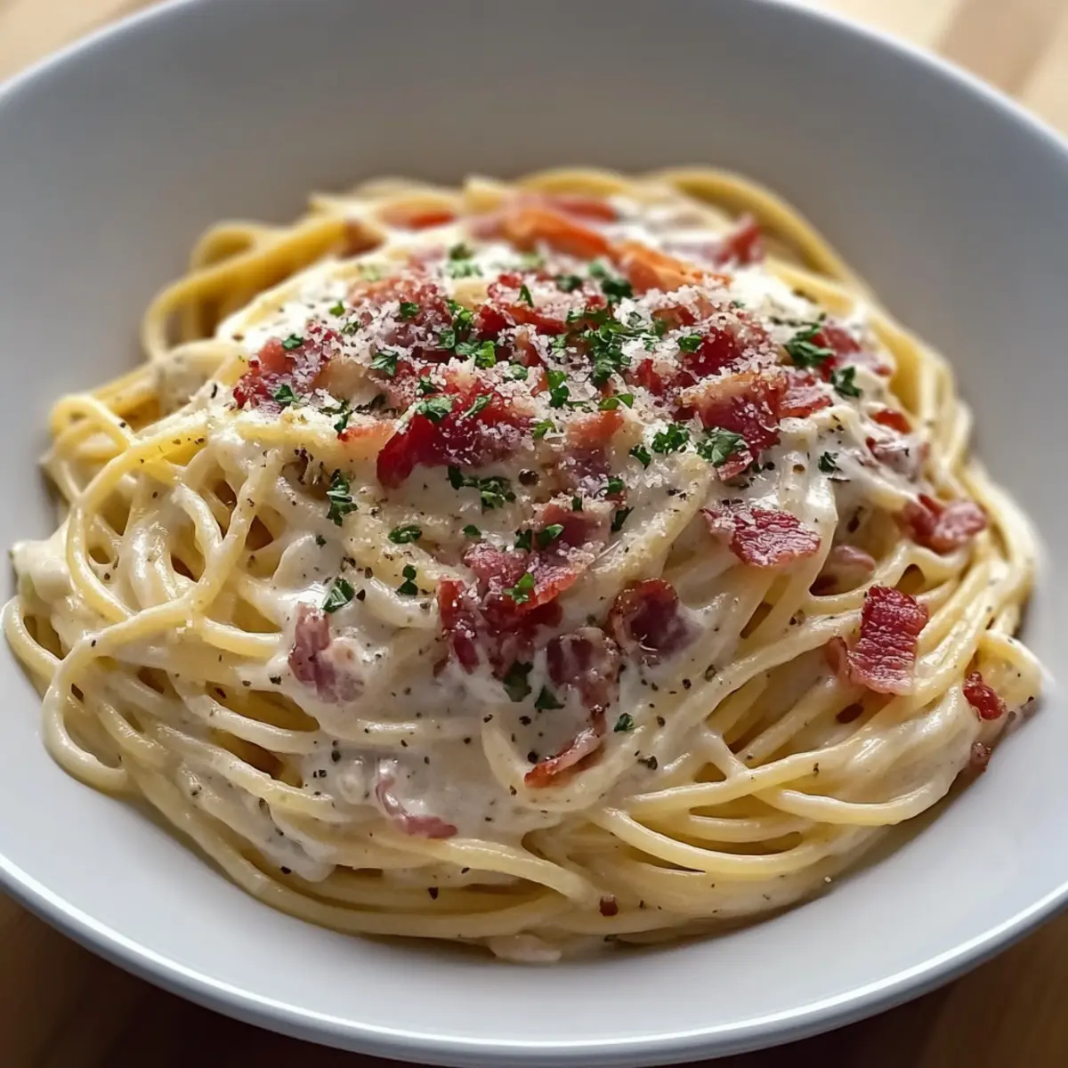 Cream Spaghetti with Bacon