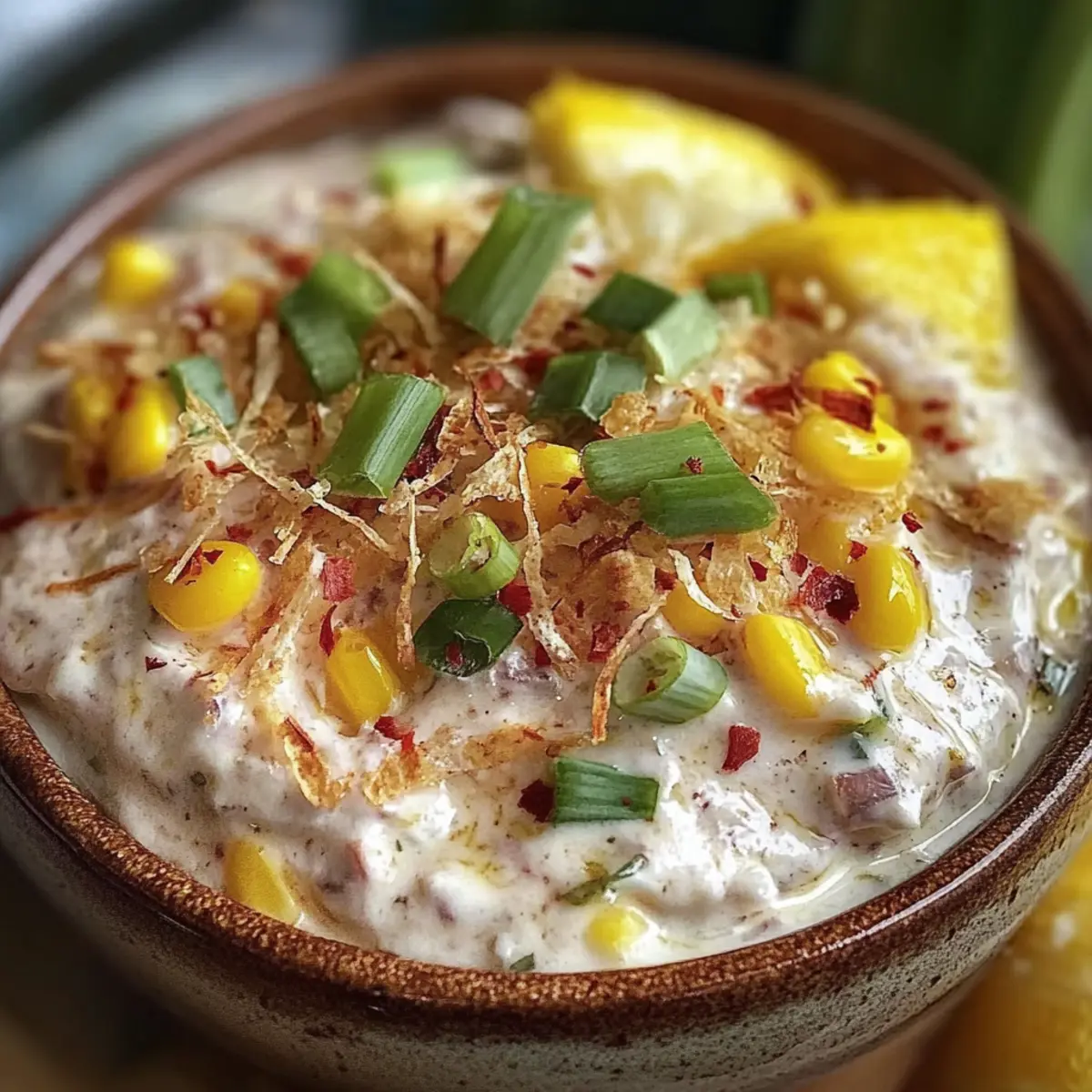 Creamy Banana Pepper Chicken Dip