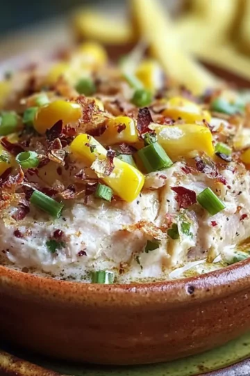 Creamy Banana Pepper Chicken Dip