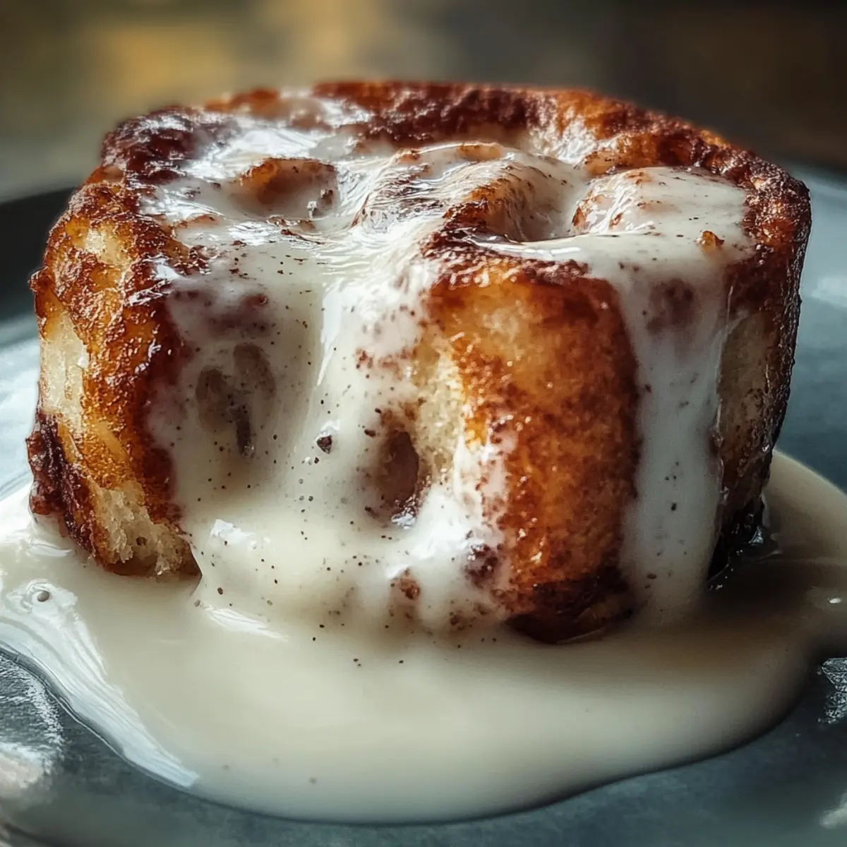 Creamy Eggnog Donut Bread Pudding