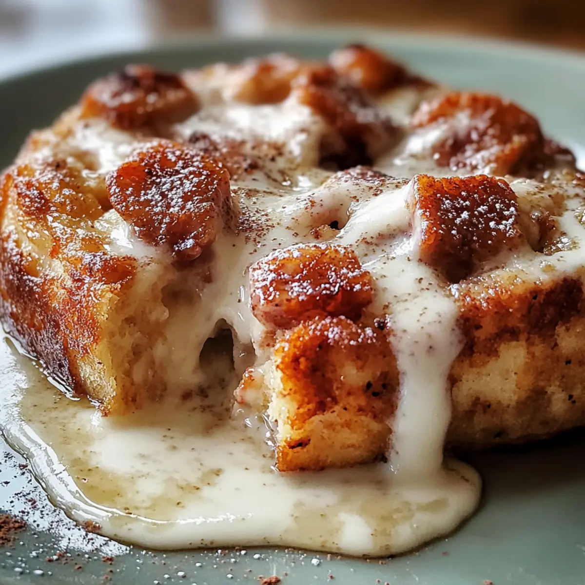 Creamy Eggnog Donut Bread Pudding