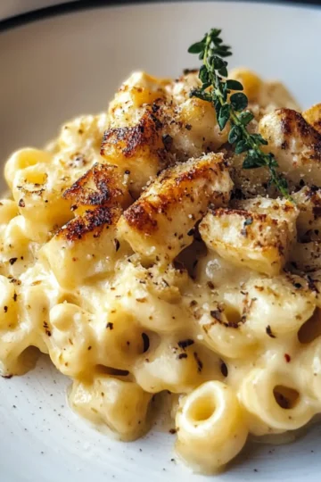 Creamy Honey Pepper Chicken Mac and Cheese
