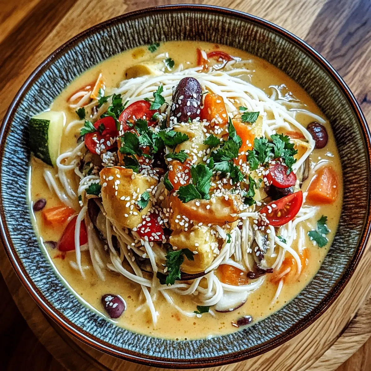 Creamy Nutty Noodle Soup