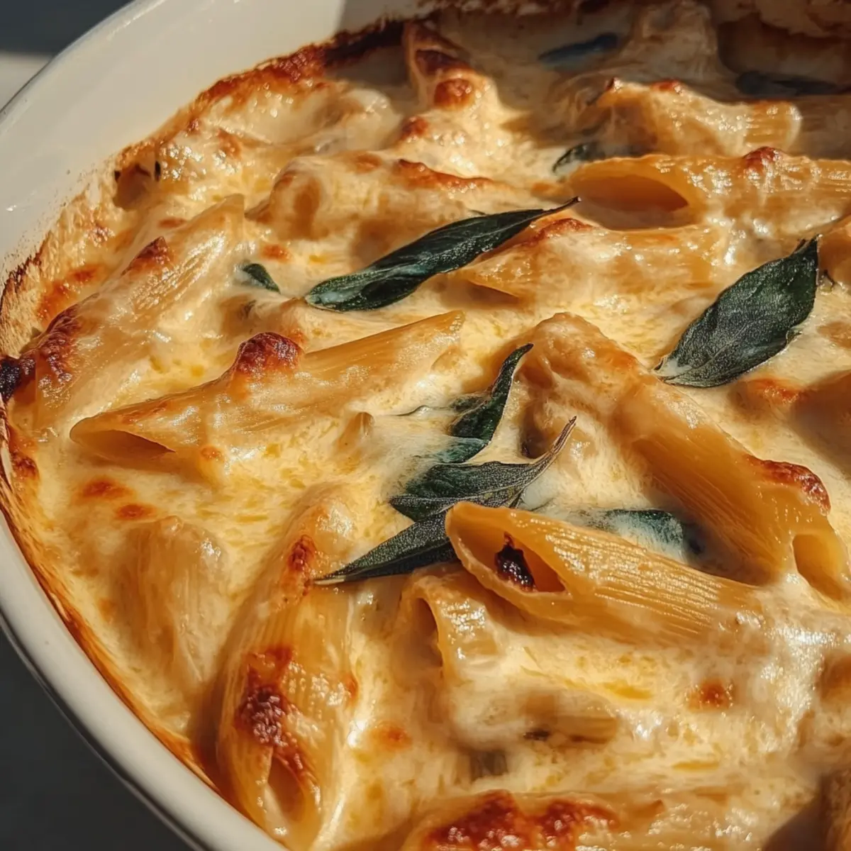 Creamy Pesto Chicken Pasta Bake