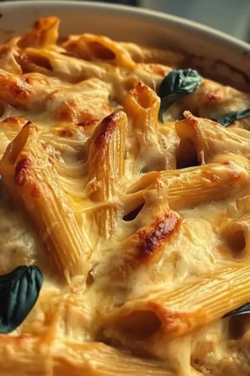 Creamy Pesto Chicken Pasta Bake