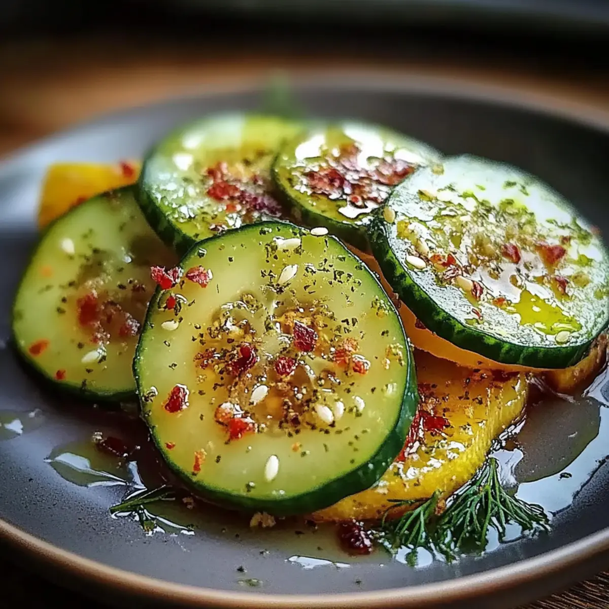 Crispy Cucumber Snack with Tangy Lemon Drizzle