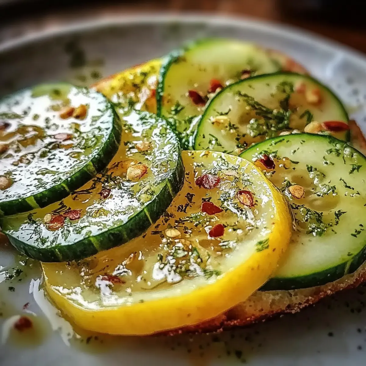 Crispy Cucumber Snack with Tangy Lemon Drizzle