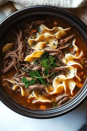 Crockpot Beef and Noodles