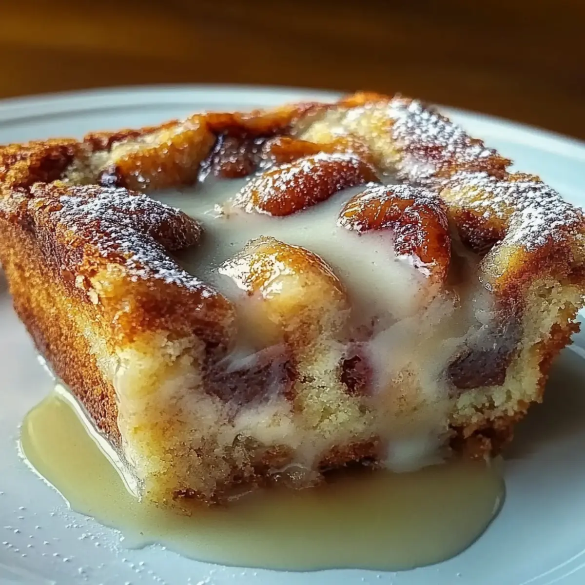 Festive Cinnamon Swirl Eggnog Bread Pudding