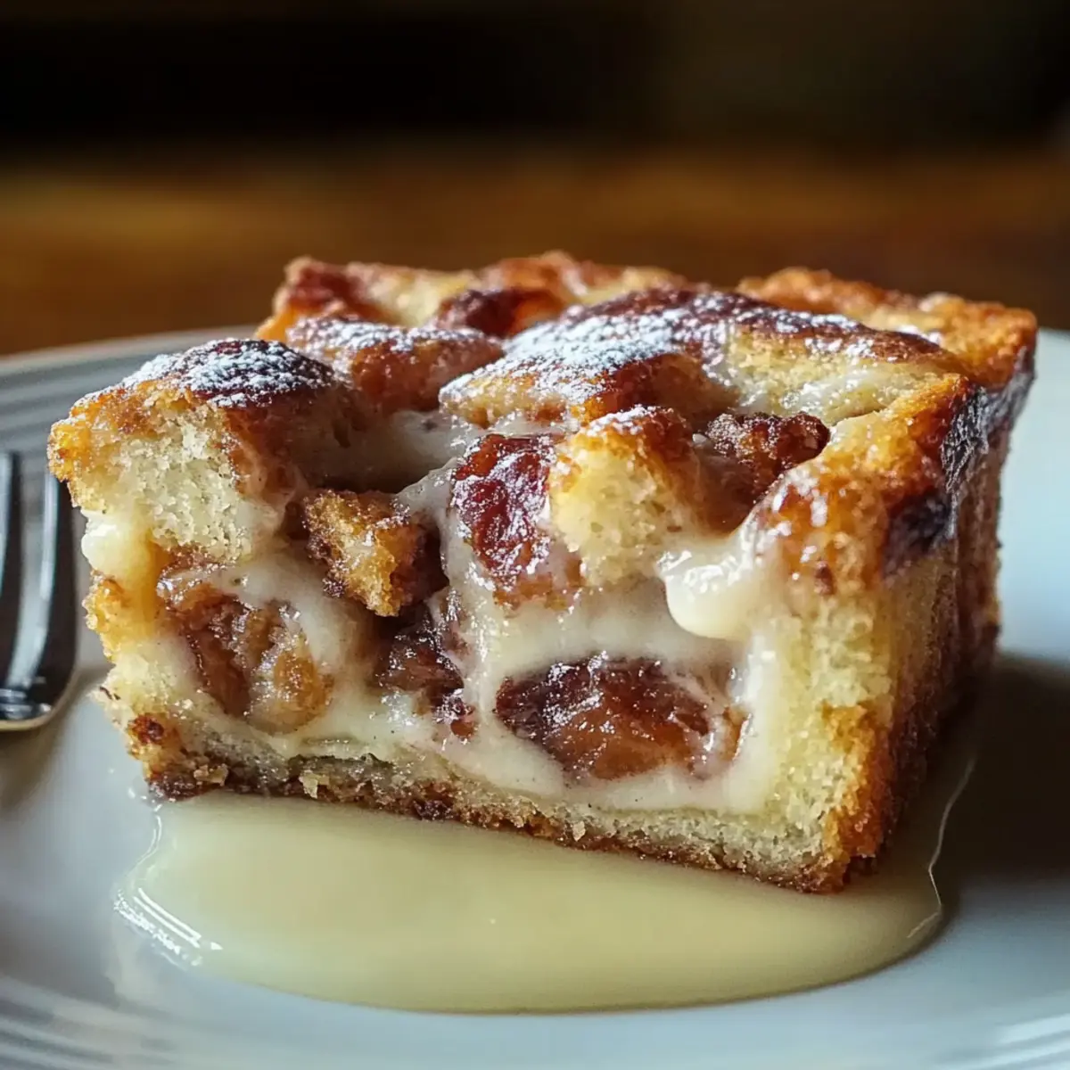 Festive Cinnamon Swirl Eggnog Bread Pudding