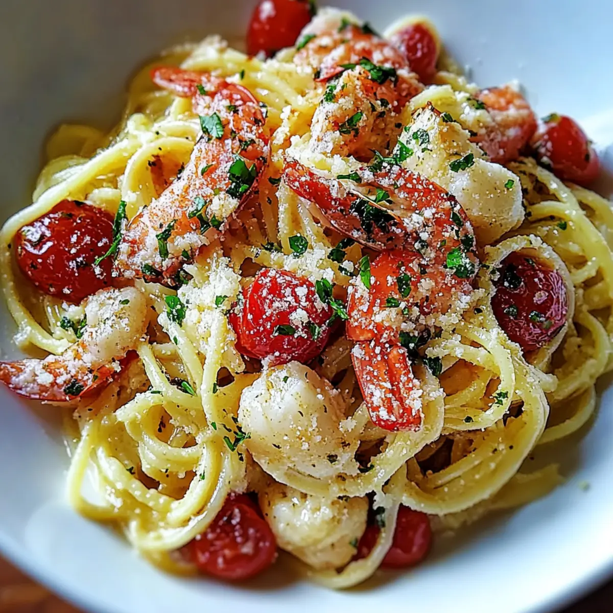 Garlic Butter Lobster Linguine
