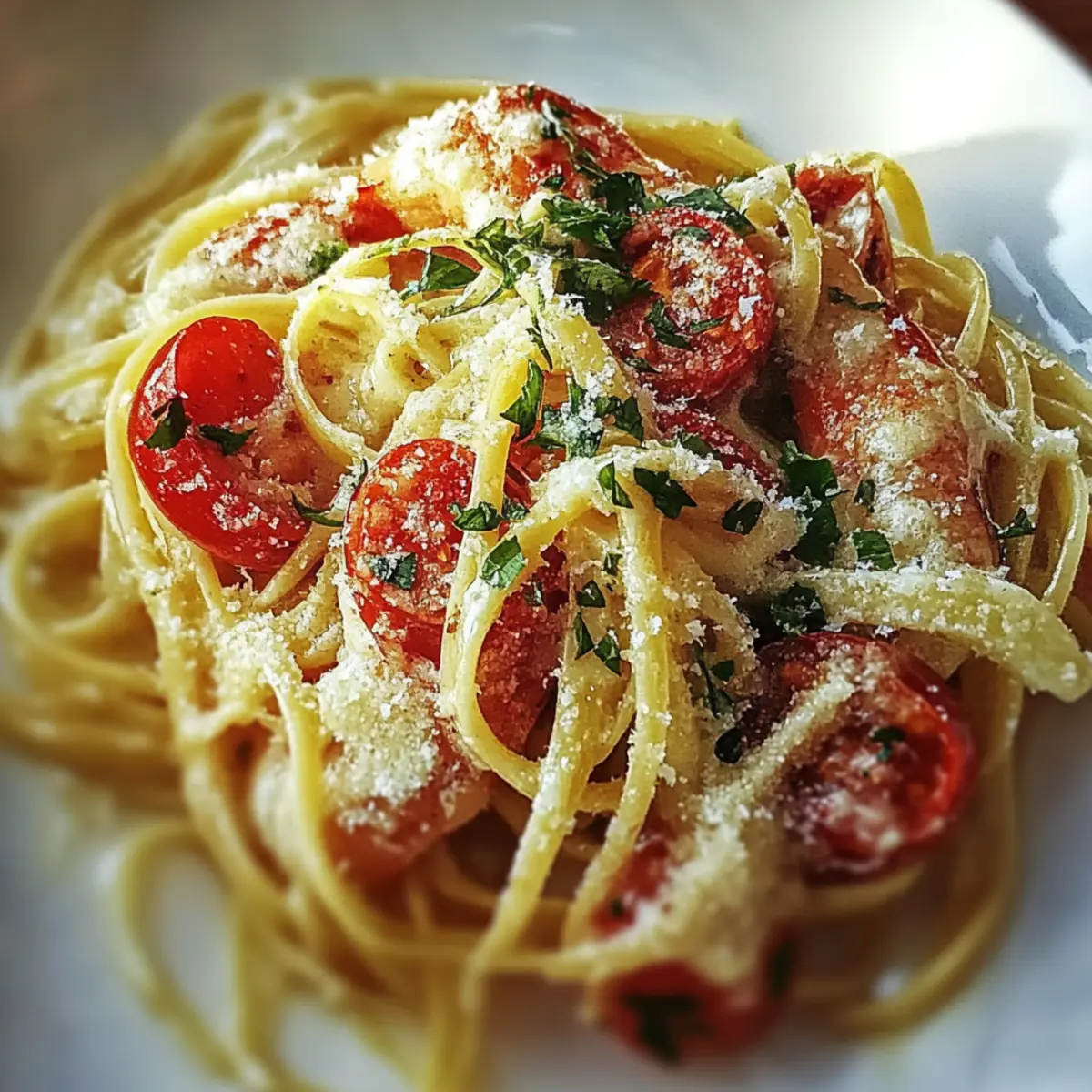 Garlic Butter Lobster Linguine