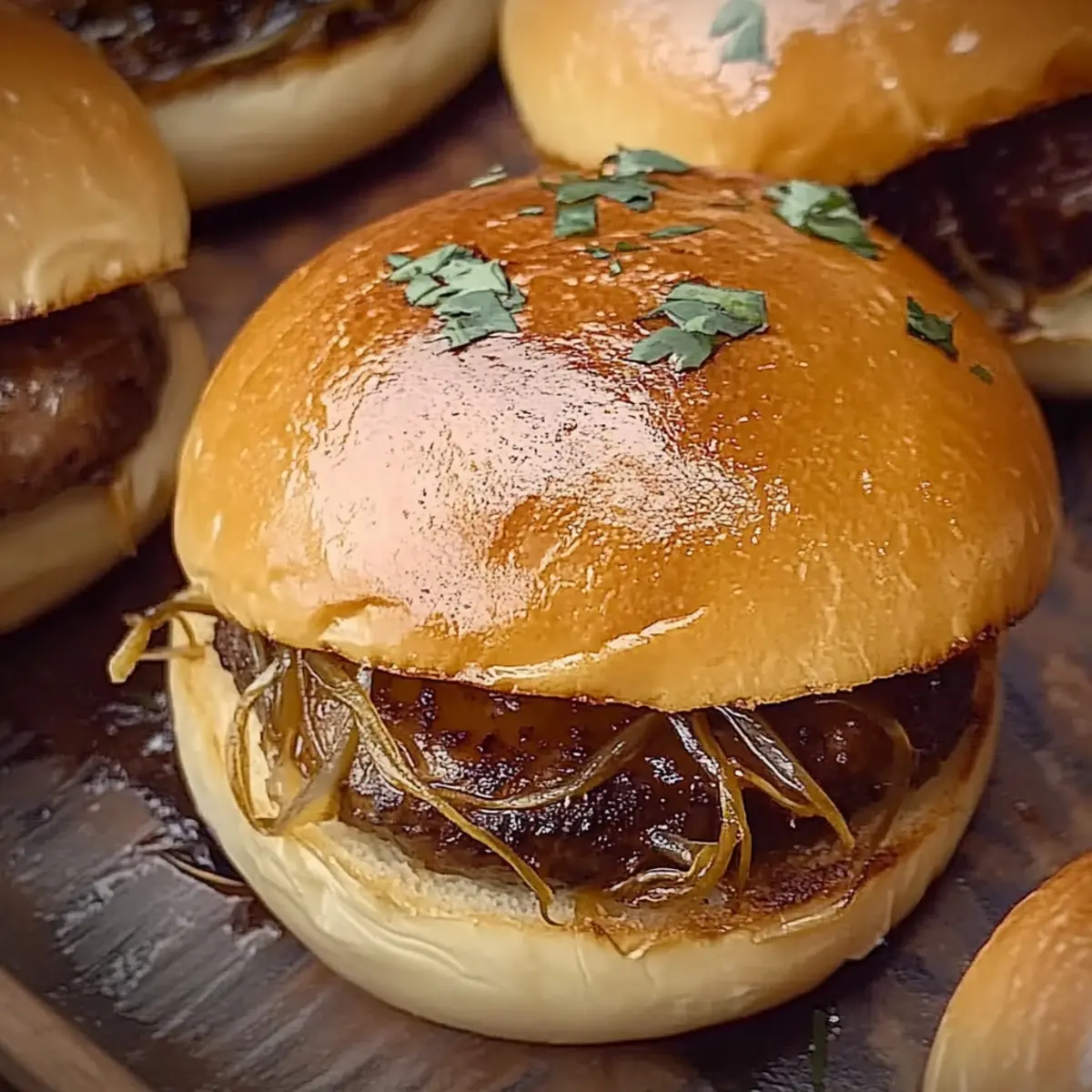Garlic Pulled Beef Sliders