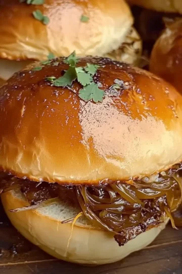 Garlic Pulled Beef Sliders
