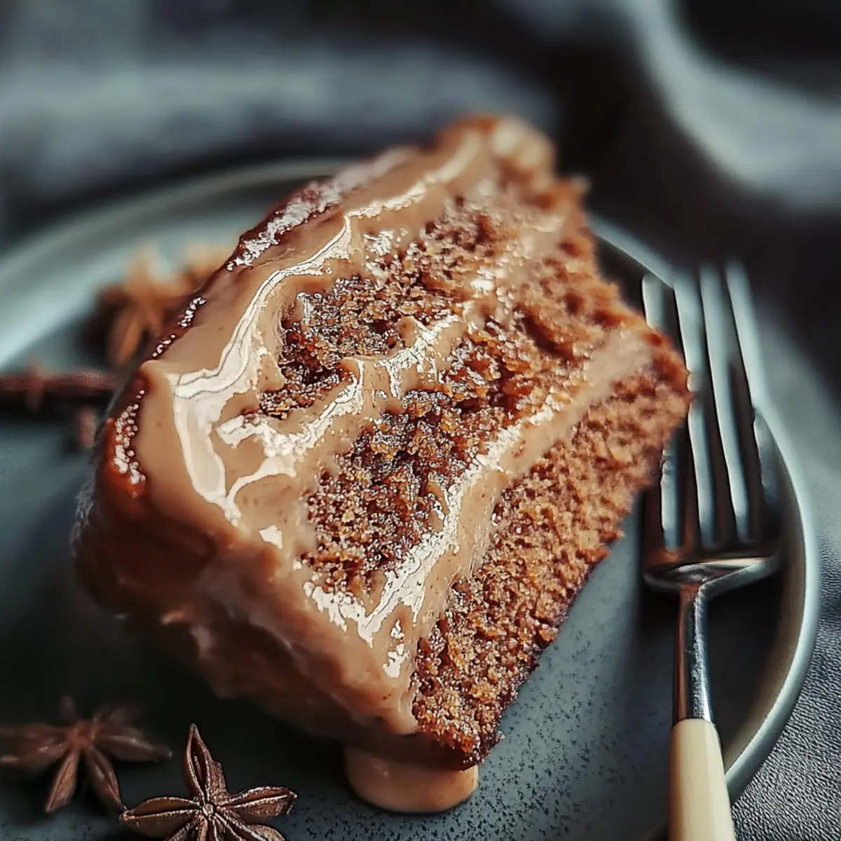 Gingerbread Cake with Cinnamon Molasses Frosting