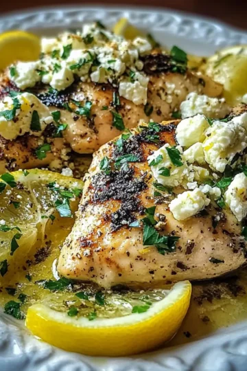 Greek Chicken with Lemon and Feta