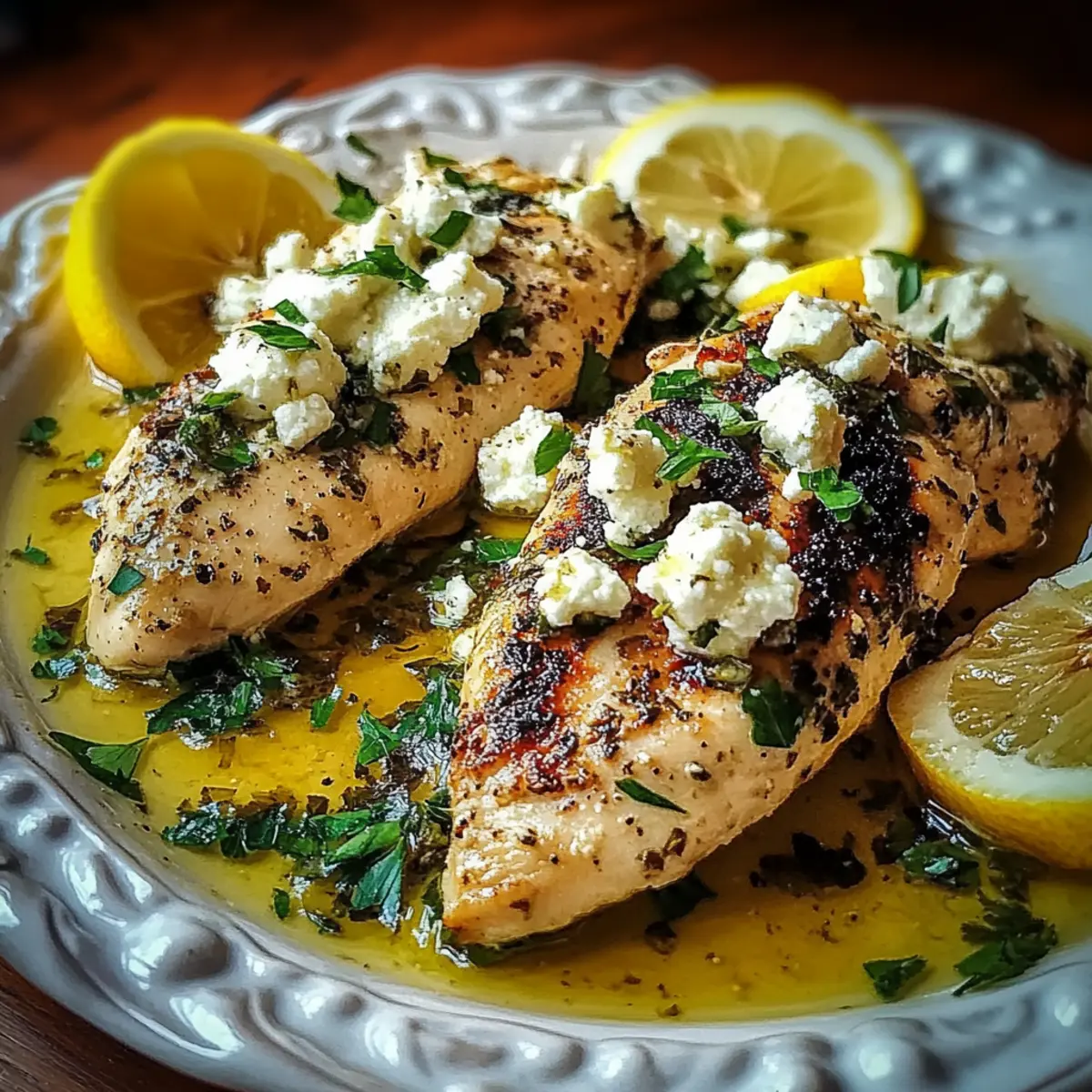 Greek Chicken with Lemon and Feta