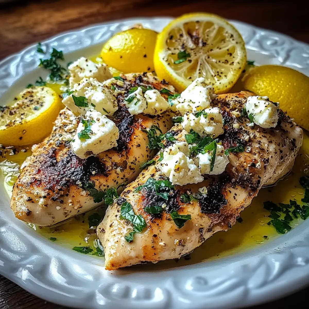 Greek Chicken with Lemon and Feta