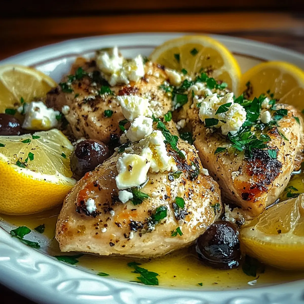Greek Chicken with Lemon and Feta