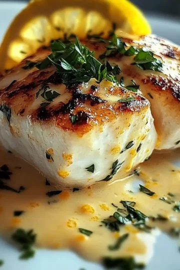 Halibut with Zesty Lemon Beurre Blanc