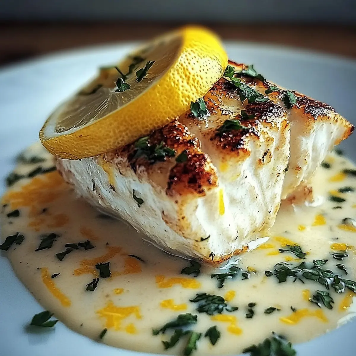 Halibut with Zesty Lemon Beurre Blanc