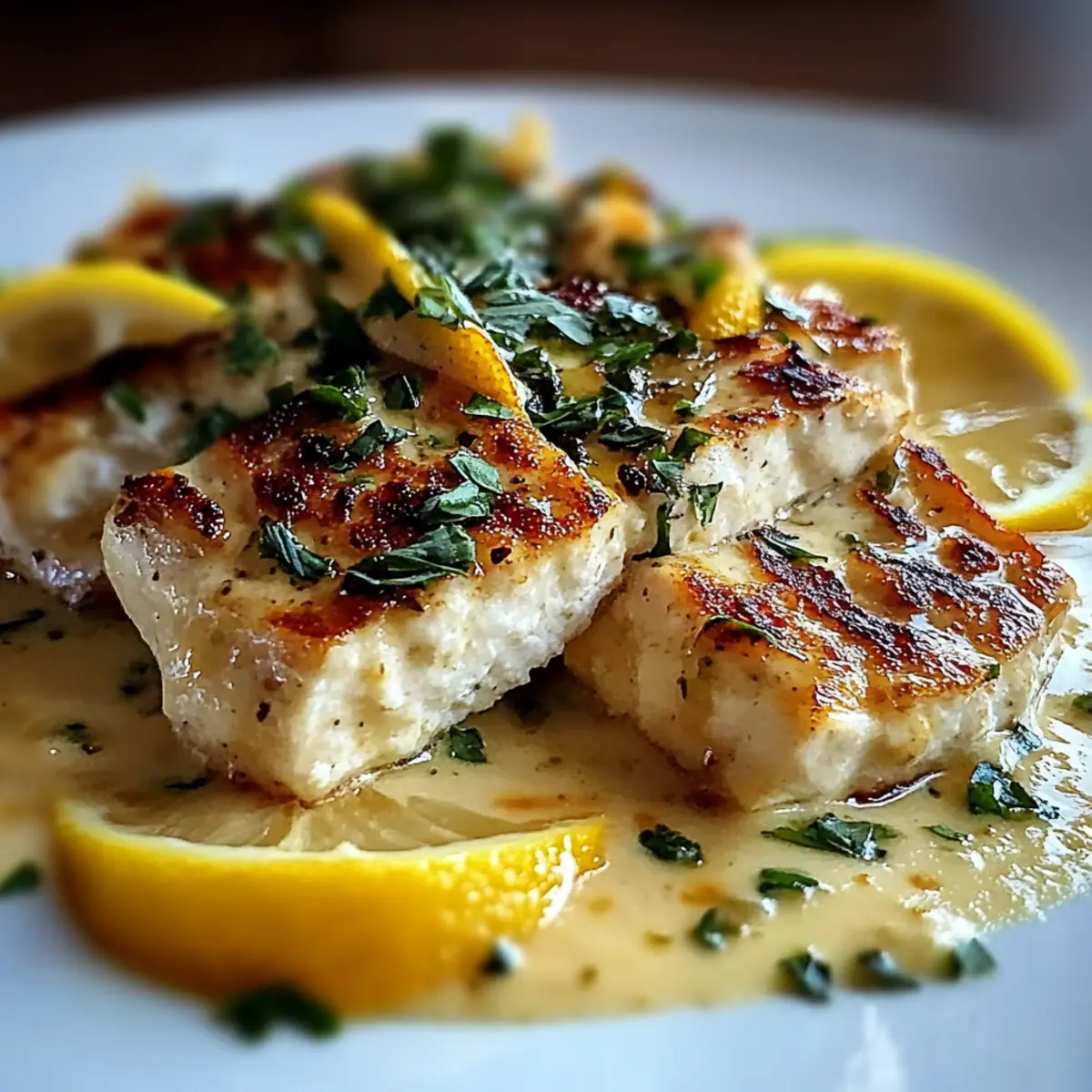 Halibut with Zesty Lemon Beurre Blanc