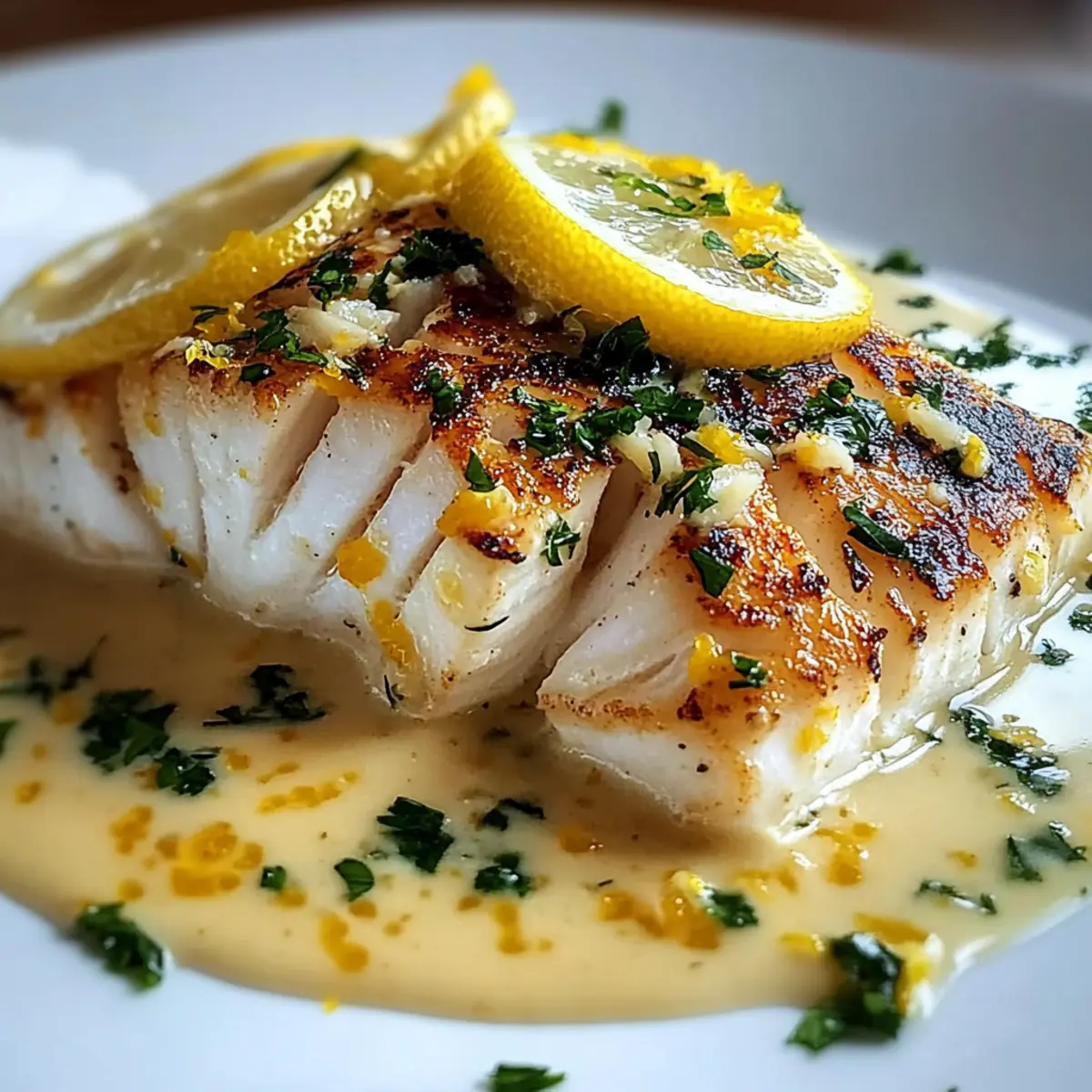 Halibut with Zesty Lemon Beurre Blanc