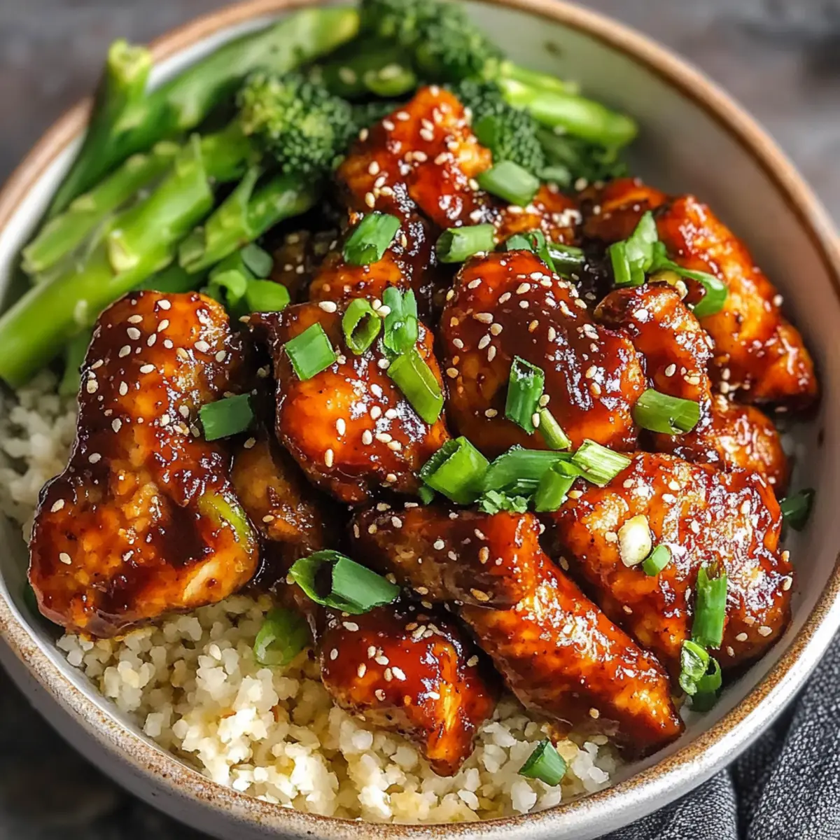 Healthy Sticky Chicken Bowls
