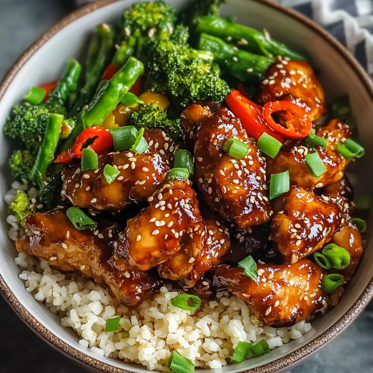 Healthy Sticky Chicken Bowls