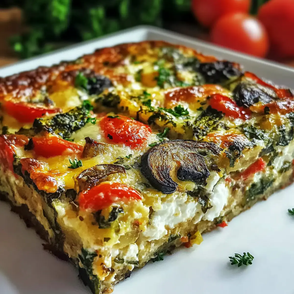 High-Protein Veggie Bake with Cottage Cheese