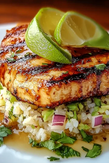 Honey Lime Chicken & Avocado Rice Stack