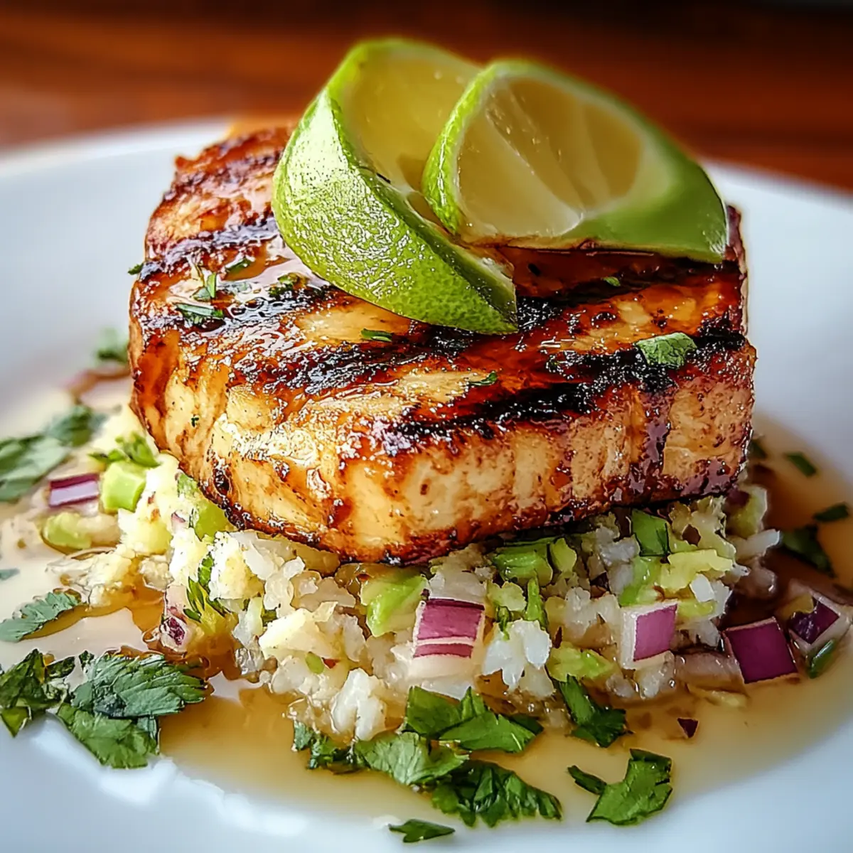 Honey Lime Chicken & Avocado Rice Stack