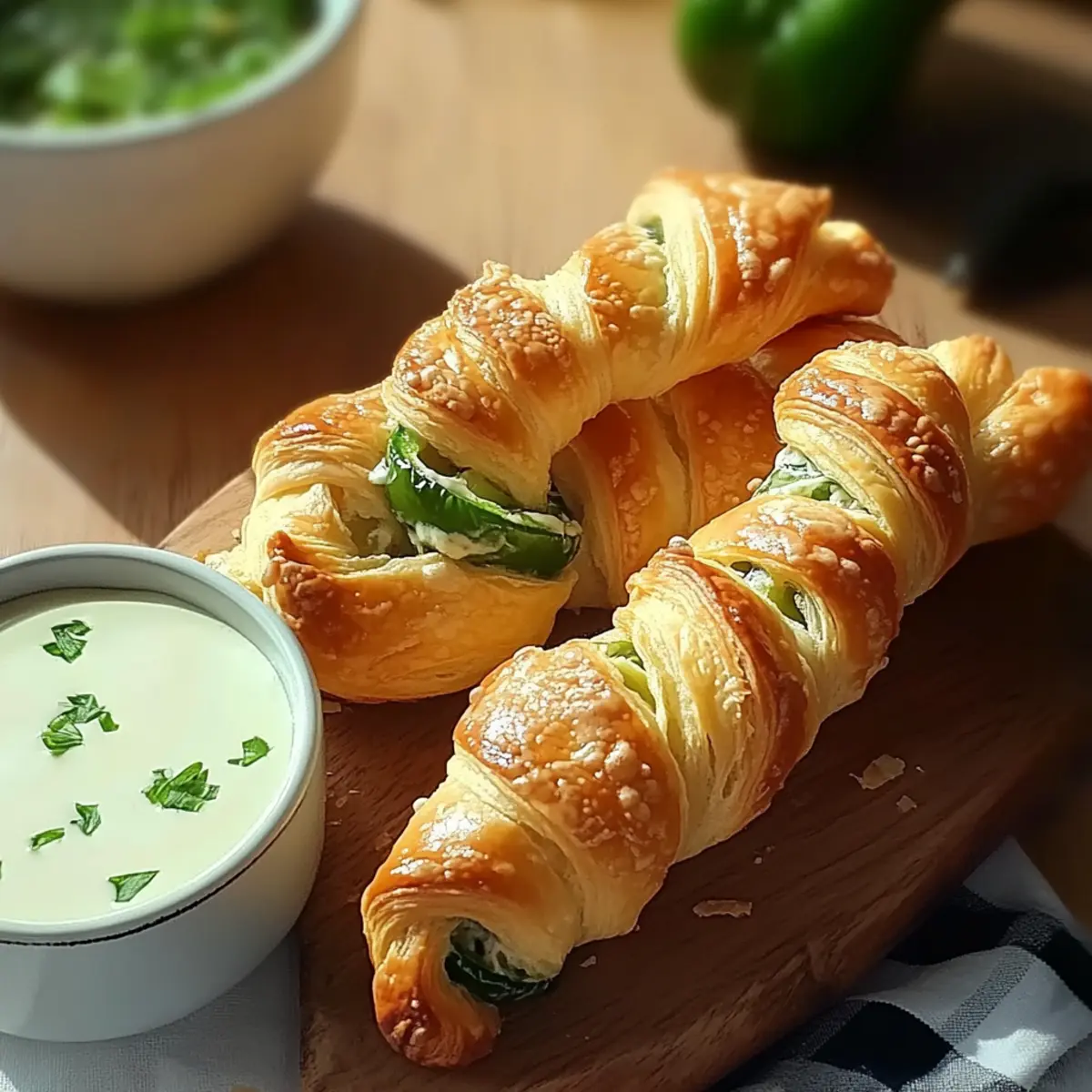 Jalapeños Popper Puff Pastry Twists