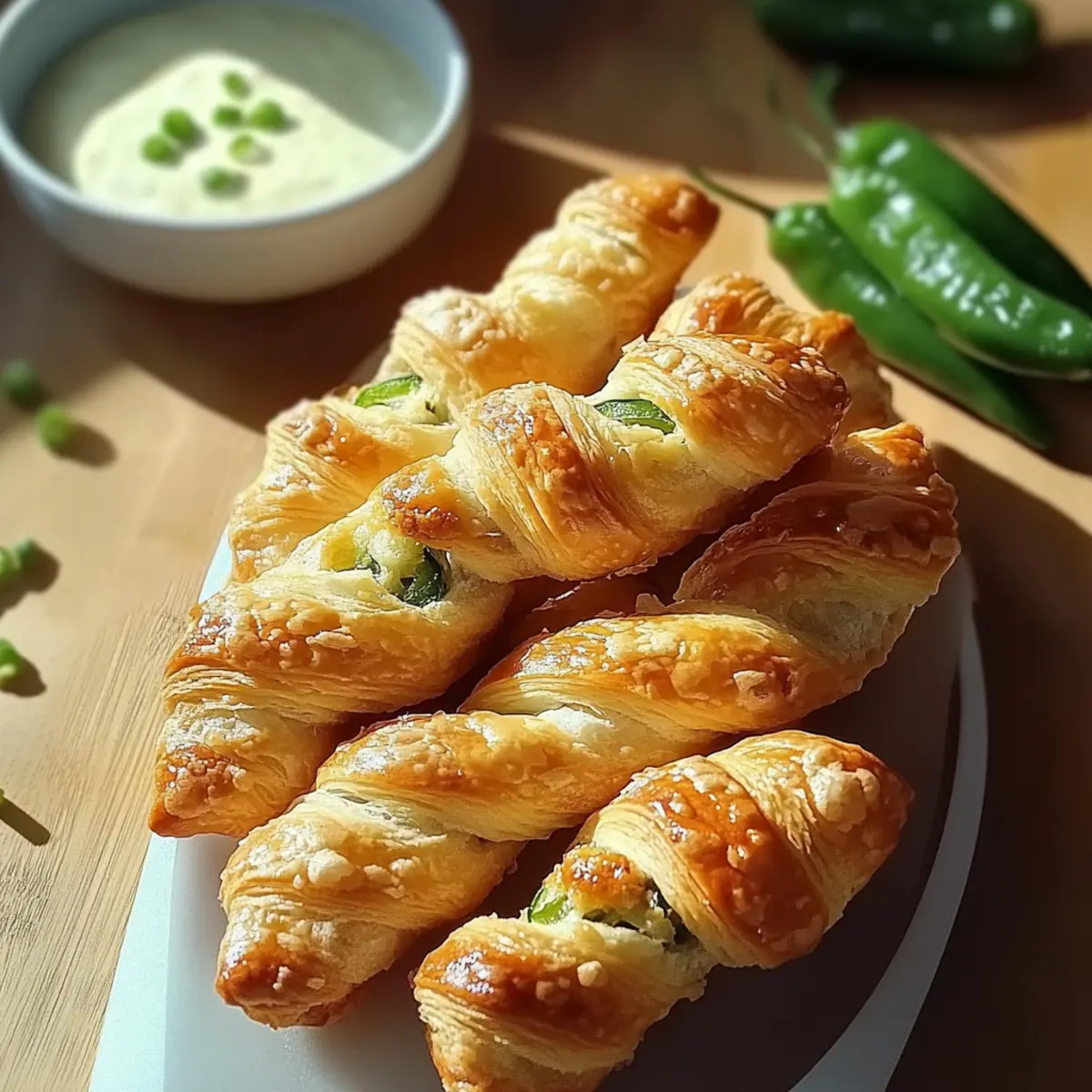 Jalapeños Popper Puff Pastry Twists