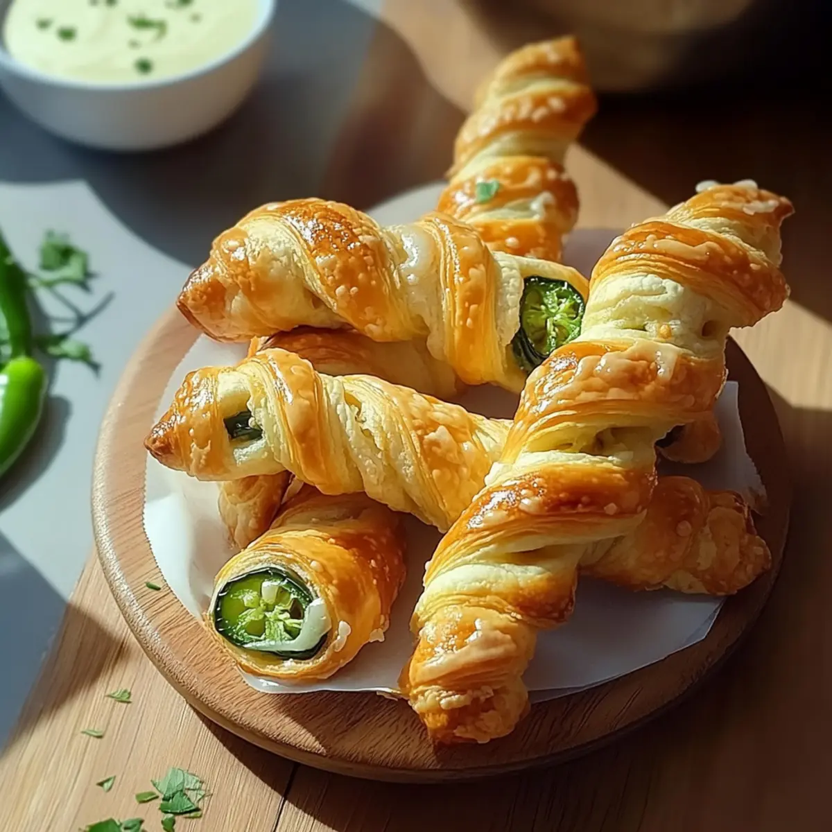 Jalapeños Popper Puff Pastry Twists