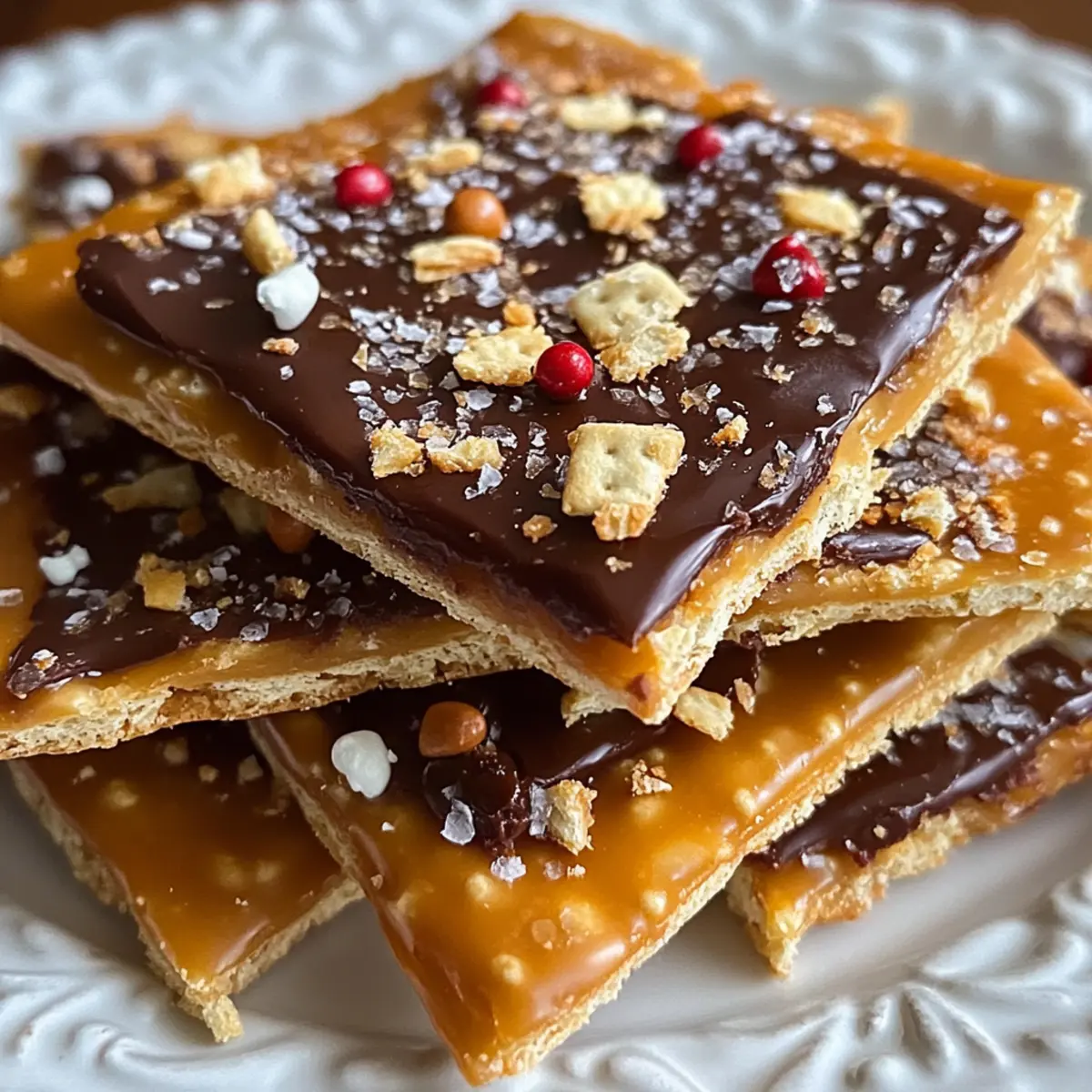 Keto Christmas Saltine Toffee