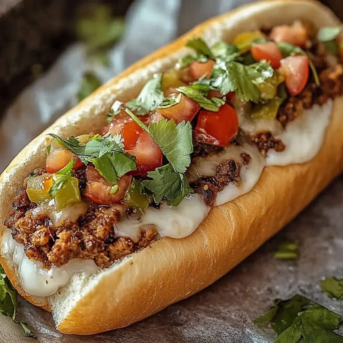 Mexican Chopped Cheese Sandwich