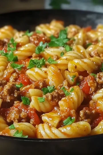 Minced Beef Trottole Pasta