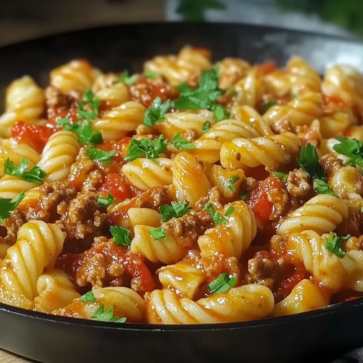 Minced Beef Trottole Pasta